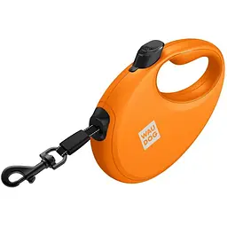 Повідець-рулетка для собак Waudog R-leash з контейнером для пакетів, світловідбивна стрічка, S, до 12 кг, 3 м, помаранчевий - мініатюра 3