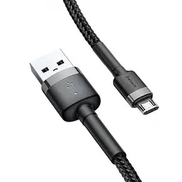 Кабель Baseus cafule Cable USB For Micro 2.4A 1M Gray + Black