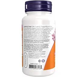 Добавка Now Foods Glucose Metabolic Support для підтримки метаболізму глюкози 90 капсул - мініатюра 3