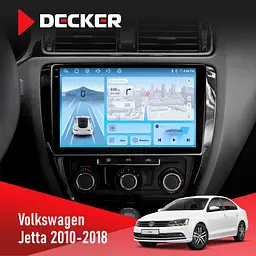 Штатна магнітола Volkswagen Jetta 2010-2018 Decker D10-010 6x128, DSP, 4G, 2K Decker (НФ-00009376)