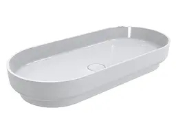 Умивальник Miraggio MARTA 900 (0000692) Miramarble, Глянцевий, Накладний, Білий
