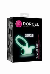Ерекційне кільце Dorcel Power Clit White Phospho з вібрацією світиться в темряві біле - мініатюра 2