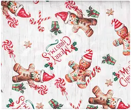 Скатертина Christmas Gingerbread 140х180см 100% поліестер червоний ARDESTO pbe0050353