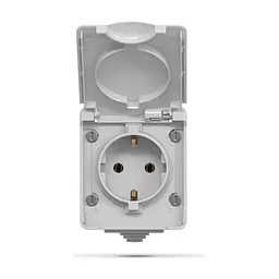 Розетка Videx BINERA IP65 зовнішня 1ая із заземленням сірка (BINERA IP65 наружная 1ая с заземлением сера) - мініатюра 2