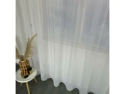 Турецький тюль креп з люрексом білий 500х270, тасьма ALBO pbe0052342 - мініатюра 7