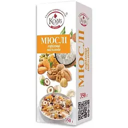 Пластiвцi мюслi Козуб Продукт 350г горiхова насолода в коробці
