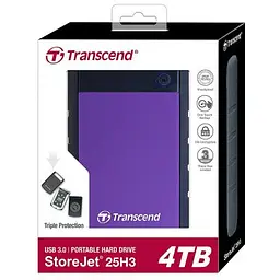 Зовнішній жорсткий диск 2.5" 4TB Transcend (TS4TSJ25H3P) - мініатюра 4
