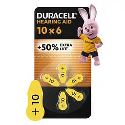 Батарейка Duracell 10 / P10 / PR70 Zinc Air (1.4V) * 6 (5007510/5011445) - мініатюра 2