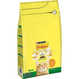 Уцінка. Сухий корм для домашніх котів Friskies з куркою та овочами 1.5 кг