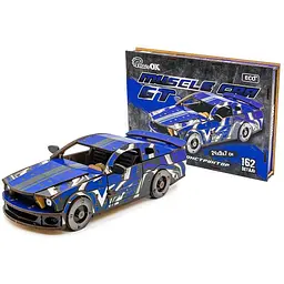 Дерев'яний 3D конструктор Mustang GT PuzzleOk Puz-00642 162 деталей