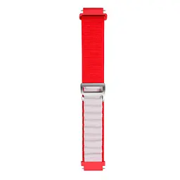 Ремінець для Xiaomi Amazfit GTS 22e34 mini - червоно-білий Watchbands NormalCloth Wave ширина кріплення 20мм нейлоновий (W25-8WB59545445) - мініатюра 2
