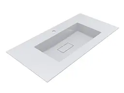 Умивальник Miraggio ERICA 1000 (8813491) Miramarble, Глянцевий, Накладний/Врізний, Білий