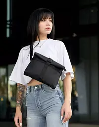 Сумка жіноча Sambag Dalas чорна 20 х 25 х 4 см (70301065) - мініатюра 3