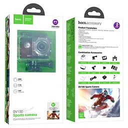 Екшн камера Hoco DV100 sports camera Black - мініатюра 5