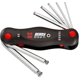 Набор ключей Wurth Г-образных HEX с шариком SW2-8 mm в усиленном корпусе 7 шт. Zebra (арт. 071 531 71)