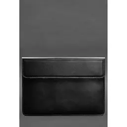 Шкіряний чохол-конверт BlankNote на магнітах для MacBook 16 дюймів Чорний - мініатюра 5