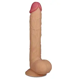 Фалоімітатор Lovetoy Legendary King Sized Realistic Dildo 10" 27.5 см тілесний - мініатюра 3
