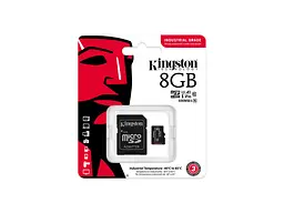 Карта пам'яті Kingston Industrial microSDHC UHS-I (U3) V30 A1 + SD Adapter 8 GB (SDCIT2/8GB) - мініатюра 3