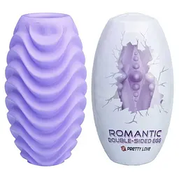 Мастурбатор-яйце Pretty Love Romantic Double Sided Egg, 8.6х4.6 см (фіолетовий)