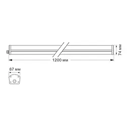Світильник лінійний Videx LED 48W 1.2М IP65 5000K білий (VL-BNW-48125) - мініатюра 6