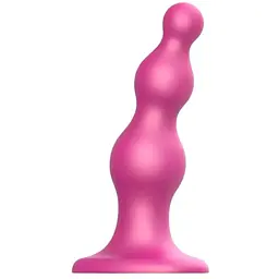 Насадка для страпону Strap-On-Me Dildo Plug Beads Framboise Metallic M
