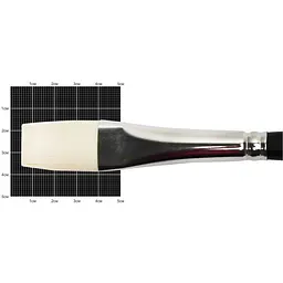 Пензель синтетика плоска подовжена Milk 1108F №10 коротка ручка Kolos