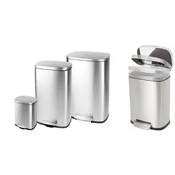 Відро для сміття з плавним закриттям прямокутне Mixxus Bevel-TC0105 SS Color 5л нержавіюча сталь MI7086, Нержавіюча сталь - мініатюра 7
