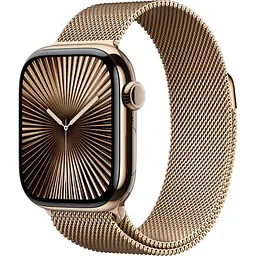 Смарт-годинник Apple Watch Series 10 GPS + Cellular 42mm Gold Titanium Case with Gold Milanese Loop (MX083) [115190] - мініатюра 1