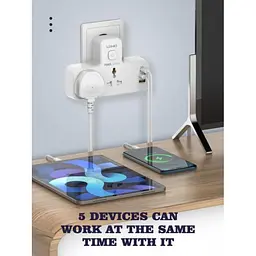 Мережевий подовжувач фільтр на 2 розетки із захисними шторками 2 USB 3A + Type C - мініатюра 6