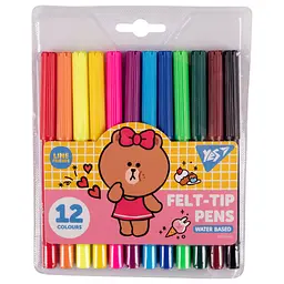 Фломастери Yes 12кольор. Line Friends 650546