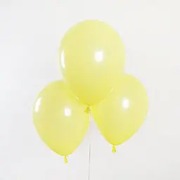 Кулька повітряна латексна 30 см (100) макарун жовтий, IDEA7-DL-018 - мініатюра 2