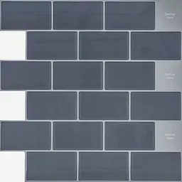 Самоклеюча поліуретанова панель під сіру цеглу Sticker Wall SW-00001153 305x305x1мм