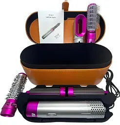 Стайлер фен-щітка 5 в 1 EM Hot Air Styler Мультистайлер для різних типів волосся завивки укладання волосся та надання об'єму HAIR BRUSH з Чохлом - мініатюра 4