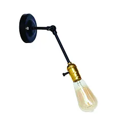 Бра настінне Levistella 752WG3402-1, E27, 60W, чорний з золотим патроном, сучасний стиль для дому