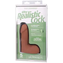 Фалоімітатор Doc Johnson The Realistic Cock ULTRASKYN 5 Inch with Balls, 13.3 см - мініатюра 9