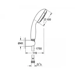 Душовий гарнітур Grohe Tempesta 27849001, Хром - мініатюра 2