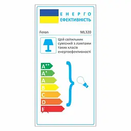 Підвісний світильник Feron ML320 під лампу на підвісі чорний - мініатюра 2