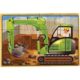 Пазл Melissa & Doug Будівельні машини набір з 4 пазлів в коробці (MD3792) - мініатюра 7