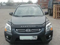 Дефлектор капоту мухобійка для Kia Sportage 2004-2009 довга Євро Кріплення (Vip Tuning) KA07 - мініатюра 3