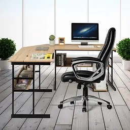 Комп'ютерний стіл Costway Fulton з регульованою панеллю в стилі Loft - мініатюра 7