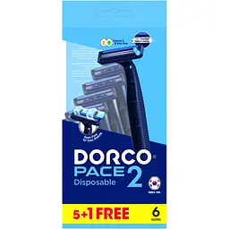 Бритва Dorco Pace 2 Plus для чоловіків 2 леза 6 шт. (8801038592145) - мініатюра 1