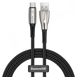 Кабель Baseus Water Drop-shaped Lamp Super Charge Cable USB to Type-C 66W 1m CATSD-M01 Black