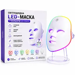 LED-маска для обличчя 7 в 1 бездротова фототерапія - омолодження та лікування акне