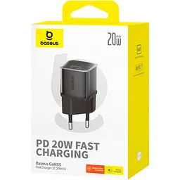 Мережевий зарядний пристрій Baseus GaN5S Fast Charger 20W Black (P10162503113-00) [105949] - мініатюра 6