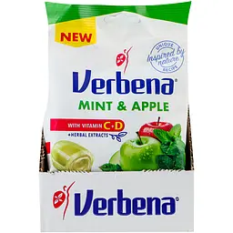 Льодяники Verbena з мʼятно-яблучною начинкою та вітамінами C і D 60 г - мініатюра 3