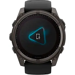 Смарт-годинник Garmin Fenix 8 Solar Sapphire 51mm Carbon Gray DLC Titanium with Black/Pebble Gray Silicone Band (010-02907-10/11/70) [115055] - мініатюра 8
