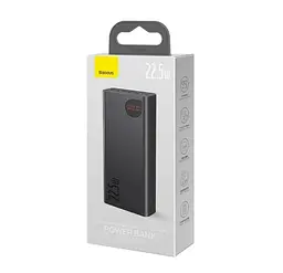 Повербанк Baseus Adaman Metal Digital Display 20000 mAh 22.5W 2021 Editon Black (PPAD000101, PPADM20S) - мініатюра 3
