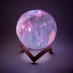 Настільний сенсорний світильник – нічник Місяць Magic 3D RGB Moon Light з пультом - мініатюра 4