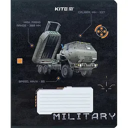 Зошит учнівський "Мілітарі" Kite K24-232-3 12 аркушів (4063276212955)(SC)