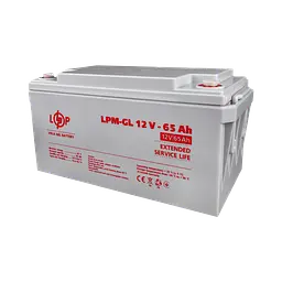 Акумулятор гелевий LPM-GL 12V - 65 Ah - мініатюра 3